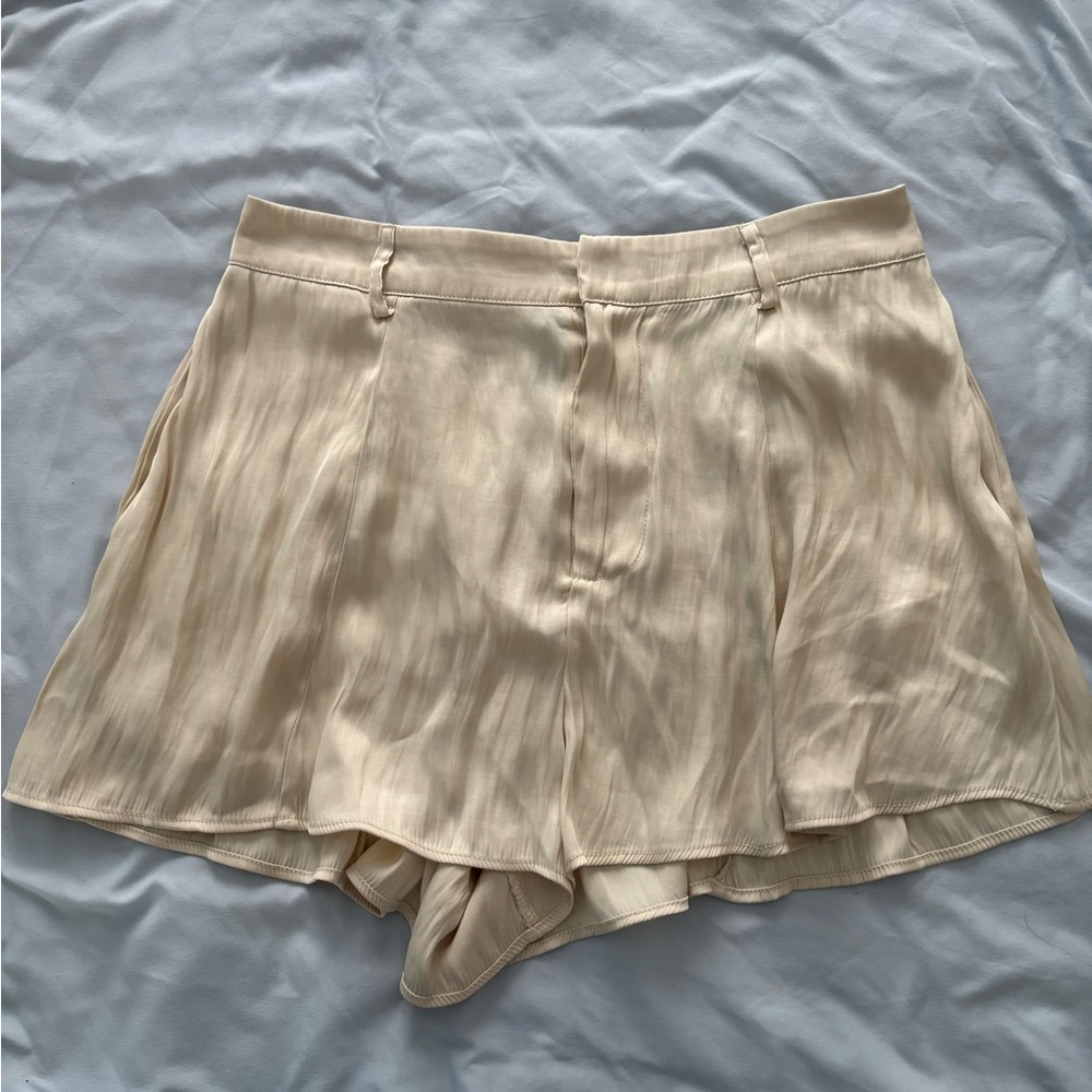 Forever 21 Cream Skorts with Pleated Design